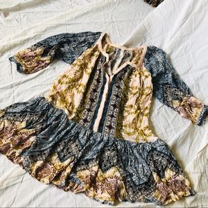 Free People Boho Print Dropwaist Tunic